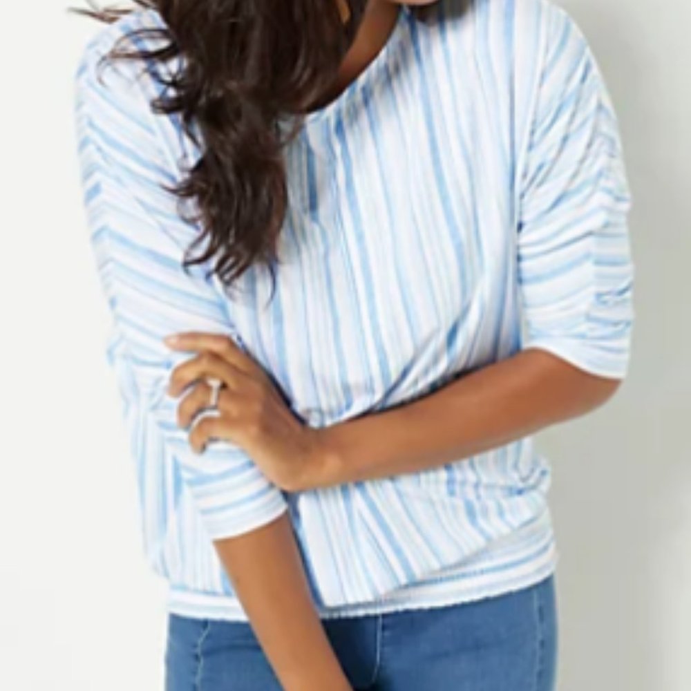 Susan Graver Weekend Cool Touch Dolman blouse
